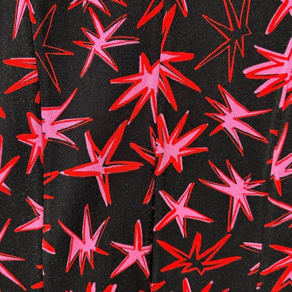 Tanya Taylor Charli Turtleneck Pow Print Ponte Black Multi Mini Dress Women's 8 - Picture 7 of 9